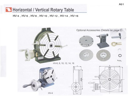 8/" Precision Tilting Rotary Table